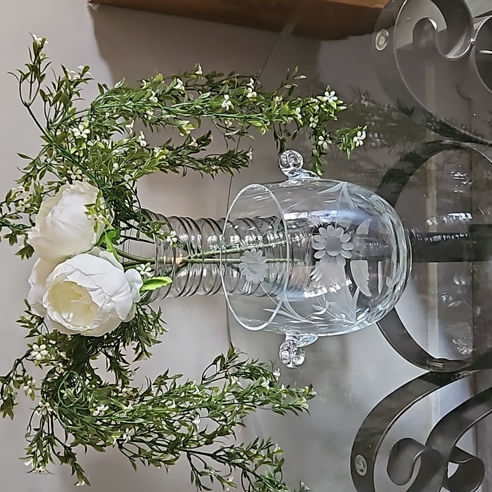 Crystal etched glass